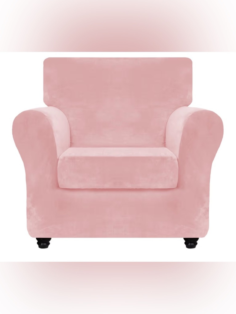 Luxury Velvet Chair Slipcovers with Arm 2 Piece Stretch Chair Covers 30”-47”